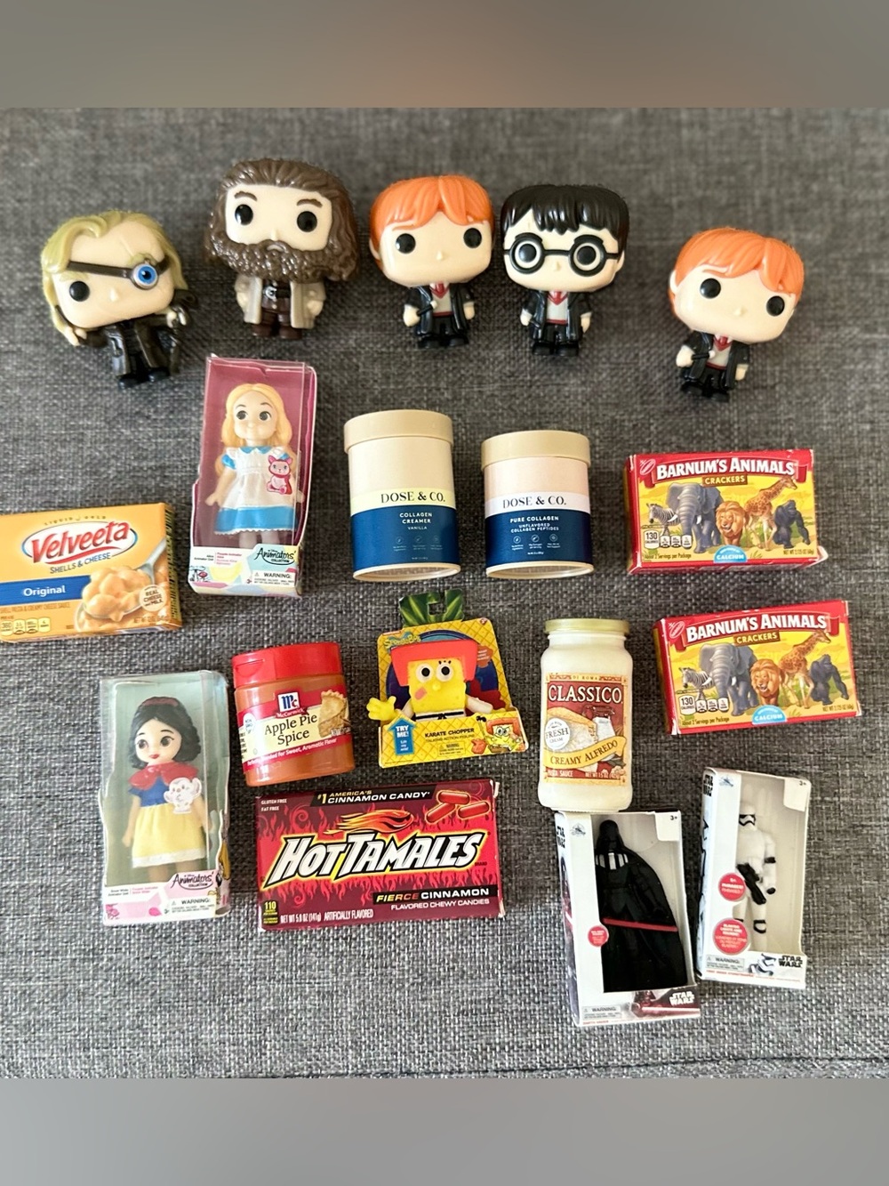 Mini Brands (miniature toys and tiny food) & Harry Potter Funko Pop mini-figures